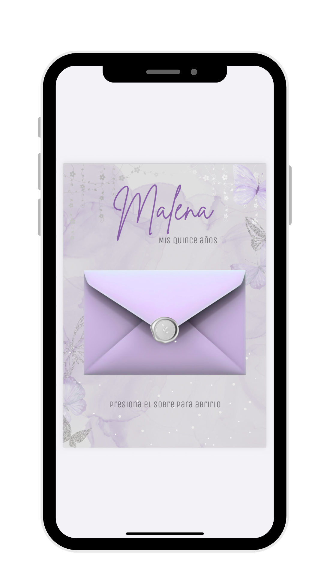 Invitación digital de Malena