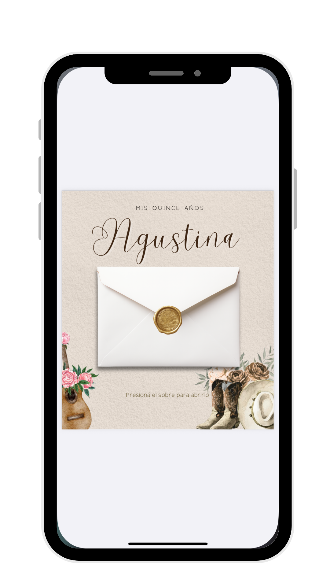 Invitación digital de Agustina